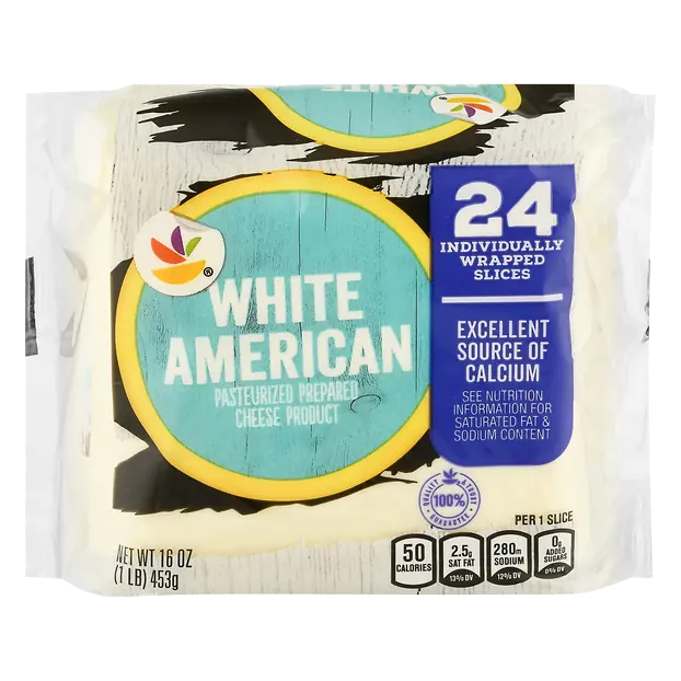 Singles White American Cheese Slices - 24 ct