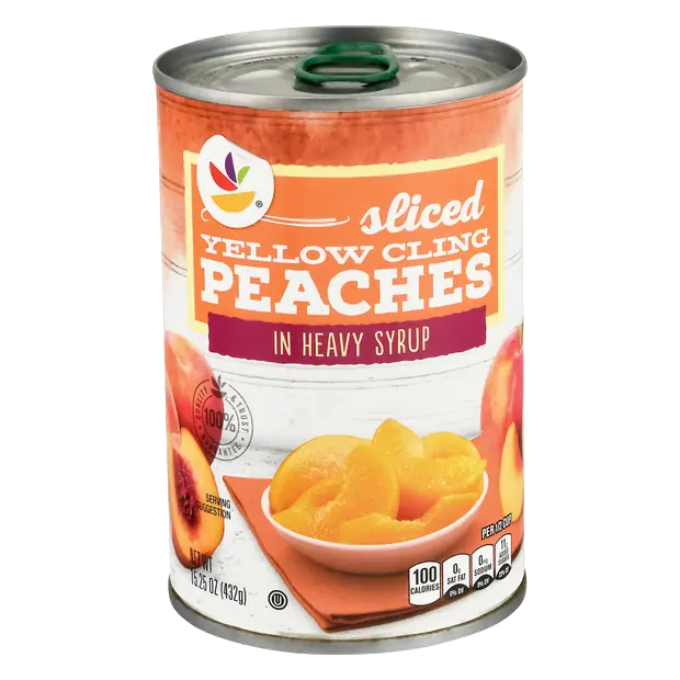 Sliced Yellow Cling Peaches in Heavy Syrup