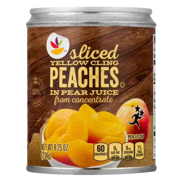 Sliced Yellow Cling Peaches in Pear Juice