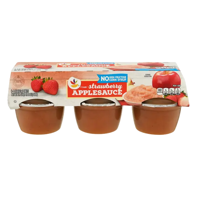 Strawberry Applesauce Cups - 6 ct