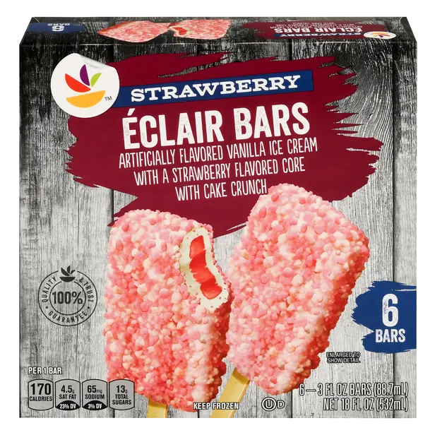 Strawberry Eclair Ice Cream Bars - 6 ct