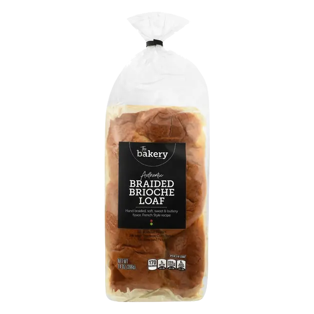 The Bakery Authentic Braided Brioche Unsliced Loaf