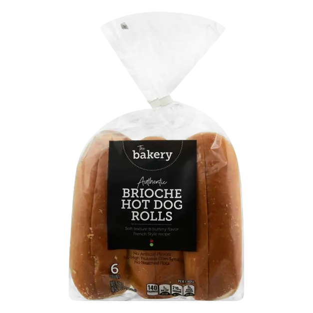 The Bakery Authentic Brioche Hot Dog Rolls - 6 ct