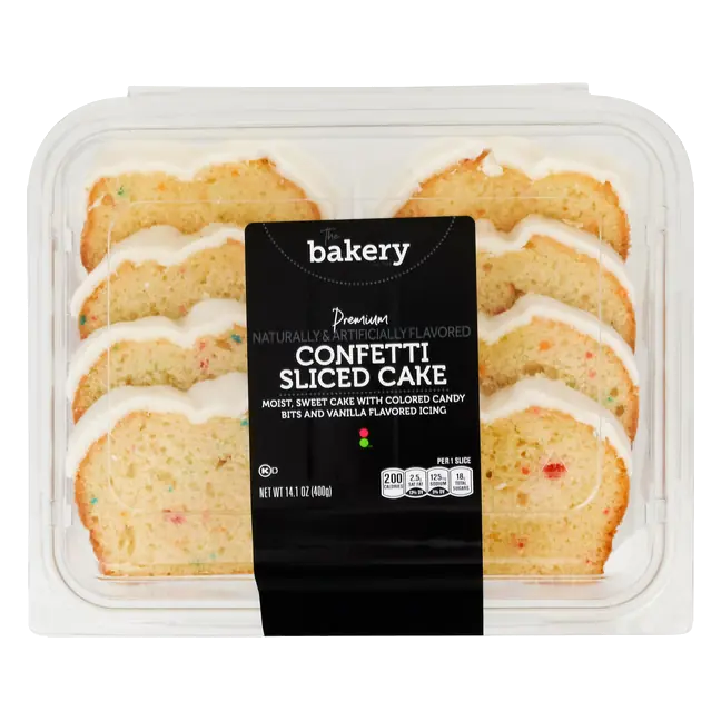 The Bakery Premium Confetti Loaf Cake Sliced