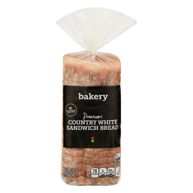 The Bakery Premium Country White Sandwich Bread Unsliced Loaf