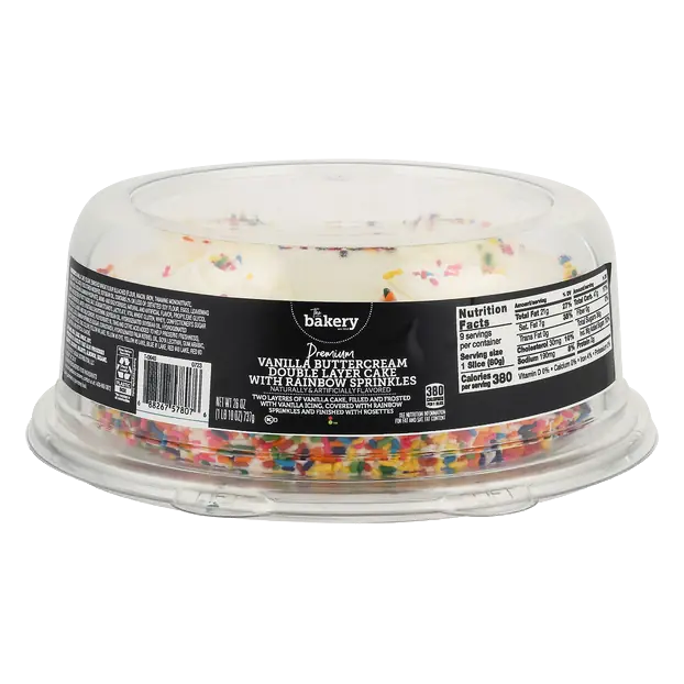 The Bakery Premium Double Layer Vanilla Buttercream Cake