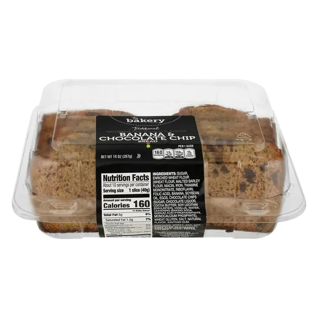 The Bakery Traditional Banana & Chocolate Chip Bread Unsliced