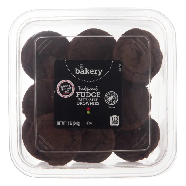 The Bakery Traditional Fudge Bite Size Mini Brownies