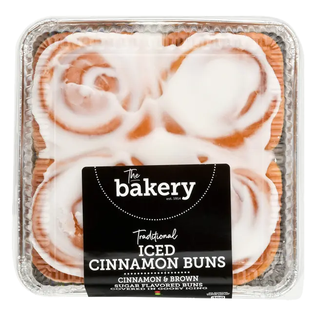 The Bakery Traditional Iced Cinnamon Buns - 4 ct