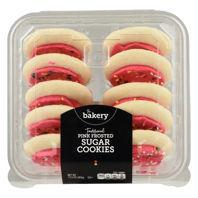The Bakery Traditional Pink Frosted Sugar Cookies