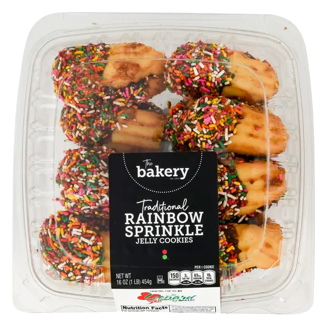The Bakery Traditional Rainbow Sprinkle Jelly Cookies