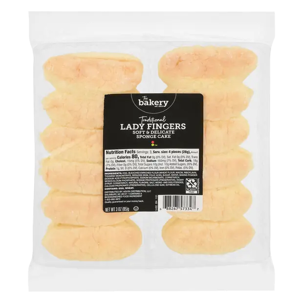 The Bakery Traditional Sponge Cake Lady Fingers - 12 ct