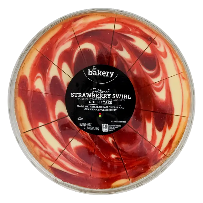 The Bakery Traditional Strawberry Swirl Cheesecake Pre-Sliced