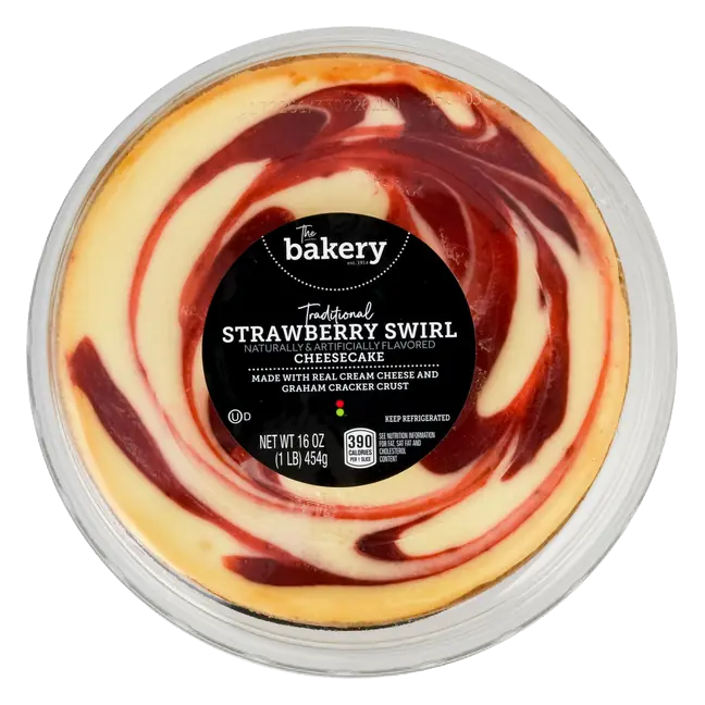 The Bakery Traditional Strawberry Swirl Cheesecake