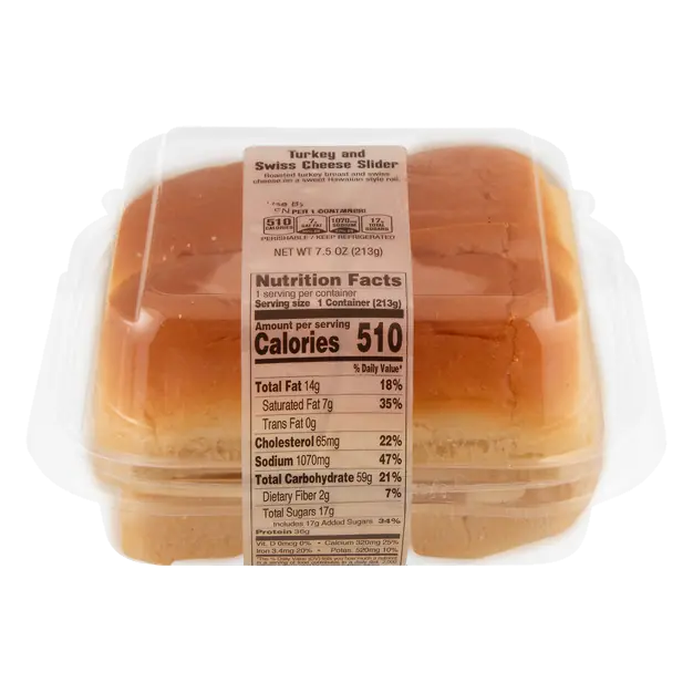 Turkey & Swiss Cheese Slider - 4 ct