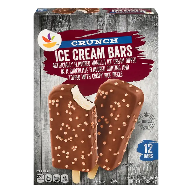 Vanilla Crunch Ice Cream Bars - 12 ct