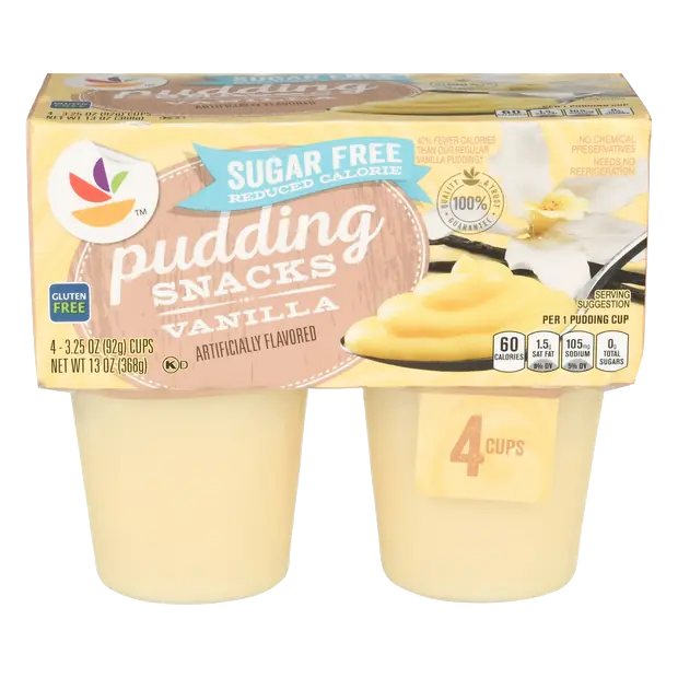 Vanilla Pudding Snacks Sugar Free - 4 ct