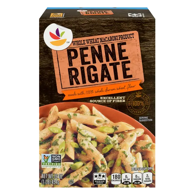 Whole Grain Whole Wheat Penne Rigate Pasta