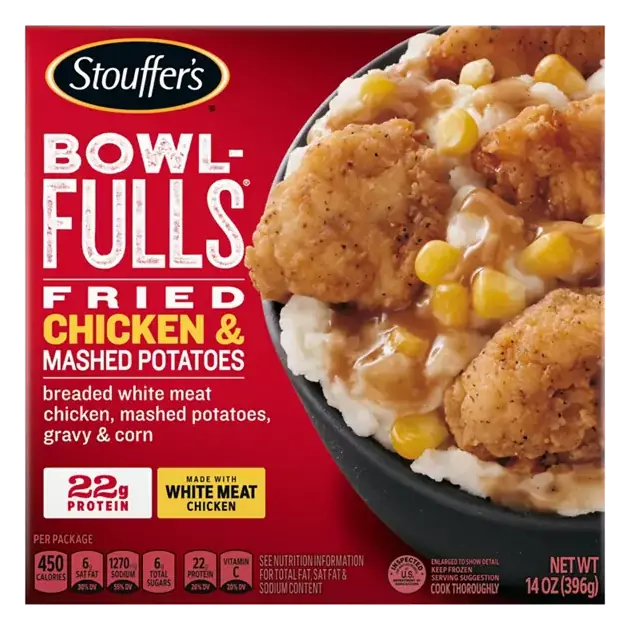 Bowl-Fulls Fried Chicken and Mashed Potato Bowl Frozen Entre