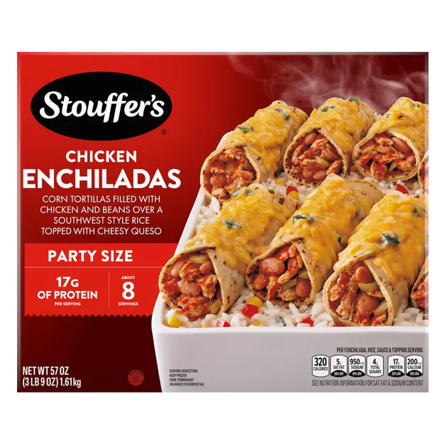 Cantina Style Chicken Enchiladas Party Size Frozen Meal