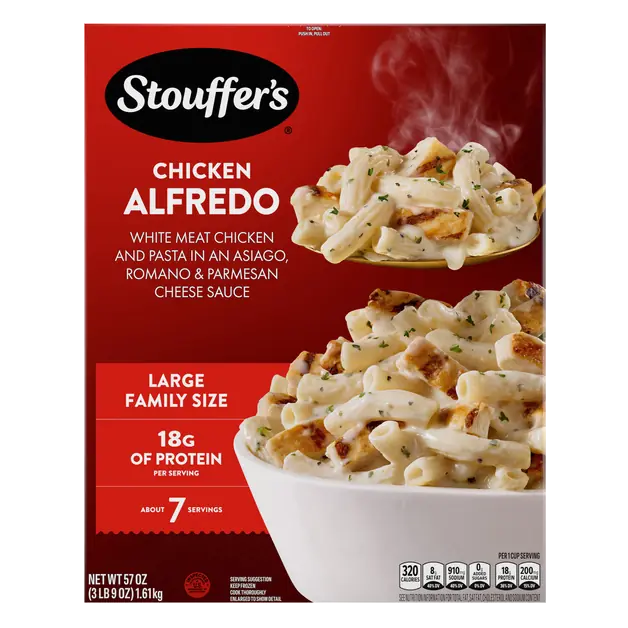 Chicken Alfredo Large Family Size Frozen Meal
