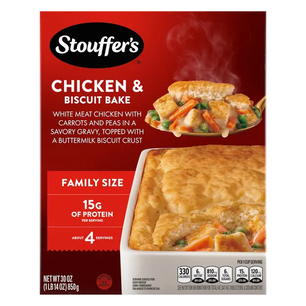 Chicken Biscuit Bake Family Size Frozen Meal