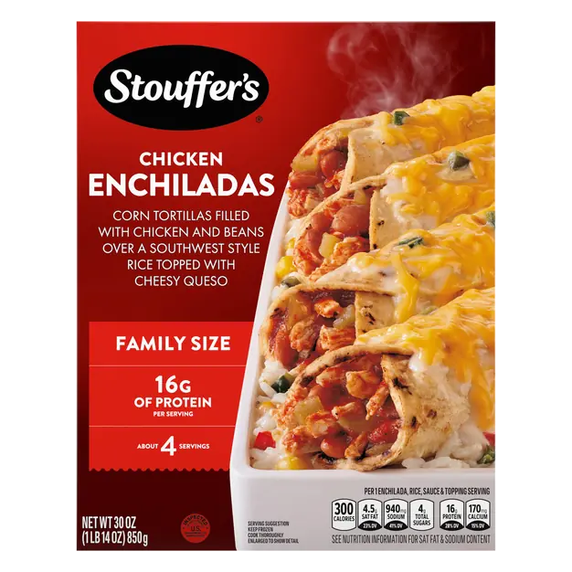 Chicken Enchiladas Family Size Frozen Meal