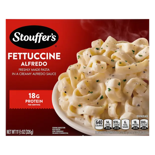 Fettuccini Alfredo 18g Protein Frozen Meal