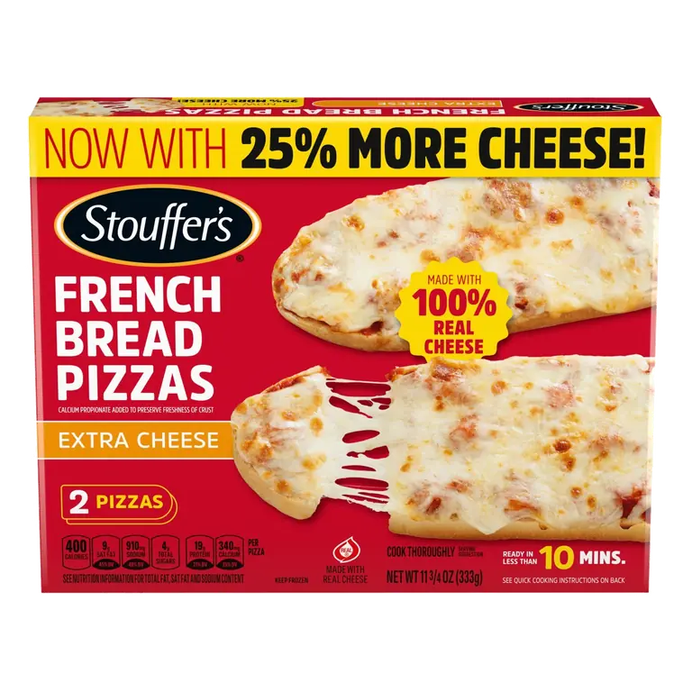 French Bread Extra Cheese Pizza Frozen Entre