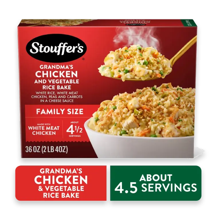 Grandma's Chicken and Vegetable Rice Bake Family Frozen Meal