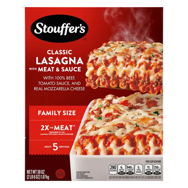 Lasagna with Meat & Sauce Family Size Frozen Meal
