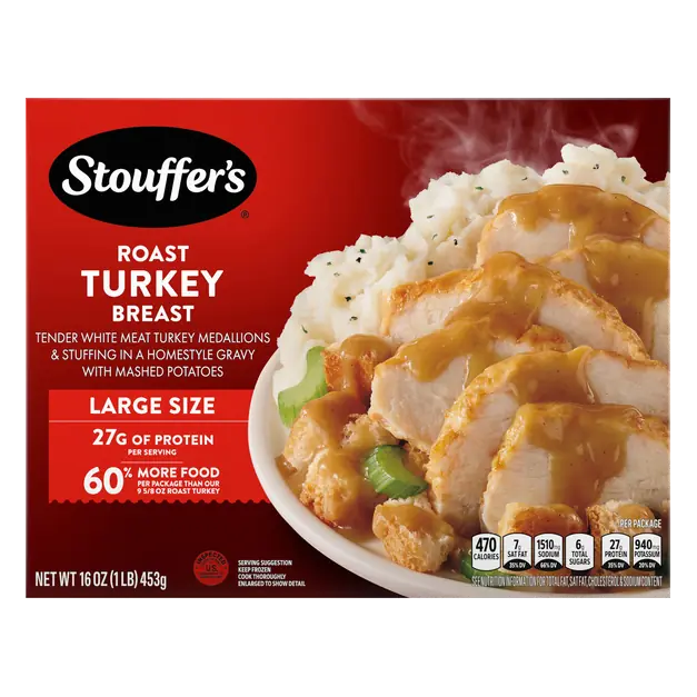 Roast Turkey Breast with Mashed Potatoes & Gravy Frozen Meal