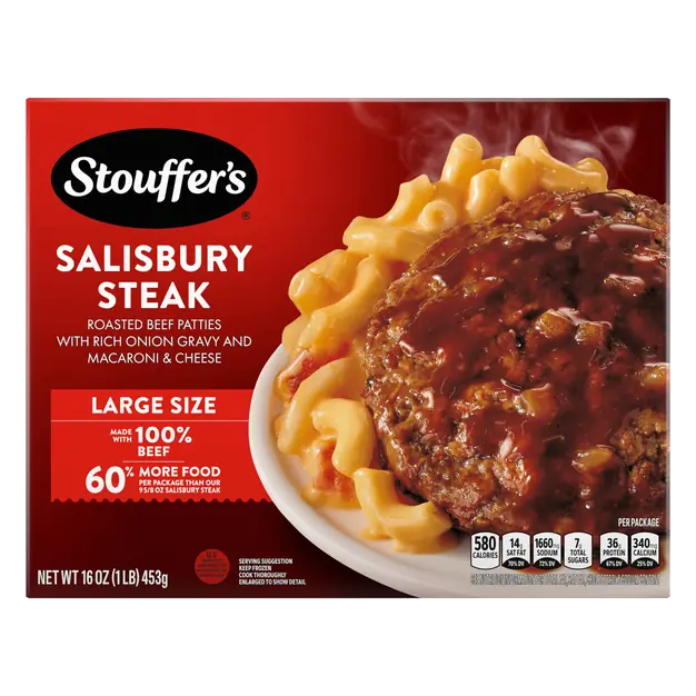 Salisbury Steak Large Size Frozen Meal