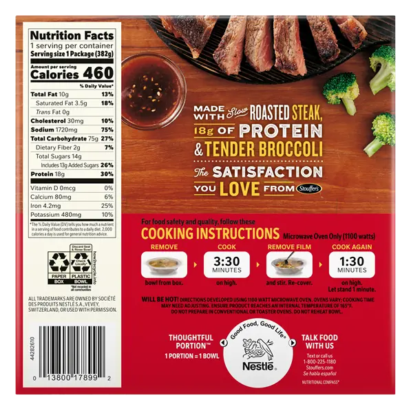 Savory Beef and Broccoli Bowl Frozen Meal