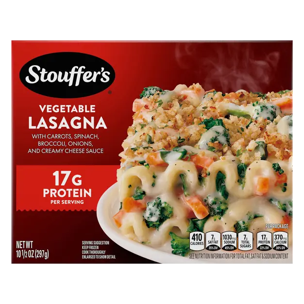 Veggie Lovers Lasagna 17g Protein Frozen Meal