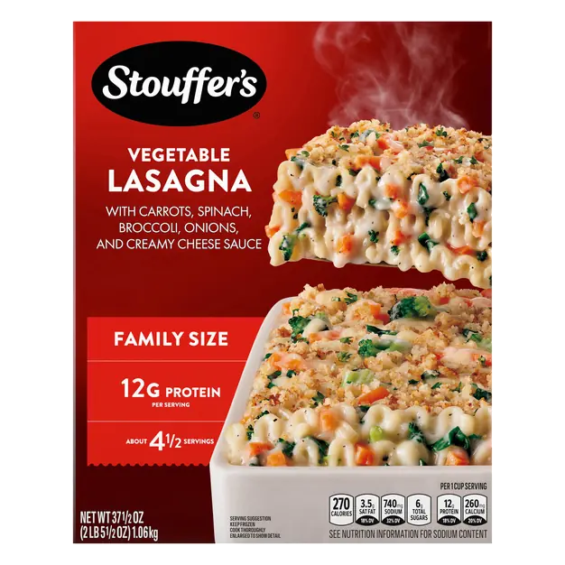 Veggie Lovers Lasagna Family Size Frozen Meal