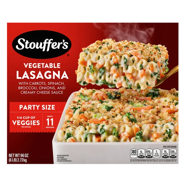 Veggie Lovers Lasagna Party Size Frozen Meal
