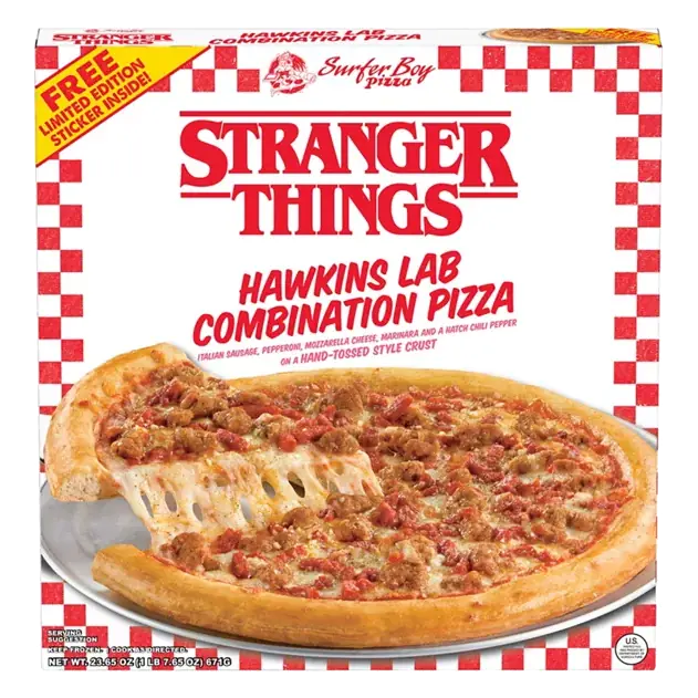 Surfer Boy Pizza Hand-Tossed Style Crust Hawkins Lab Combination Pizza