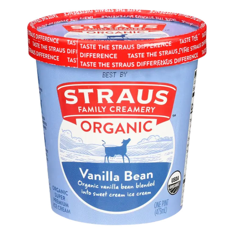 Vanilla Bean Organic Vanilla Bean Blended Into Sweet Cream Super Premium Ice Cream