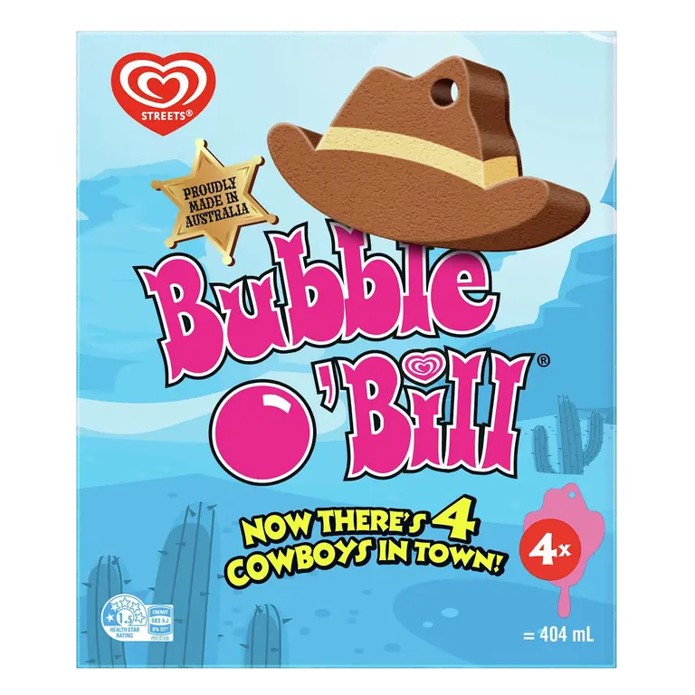 Bubble O'Bill Ice Cream Sticks