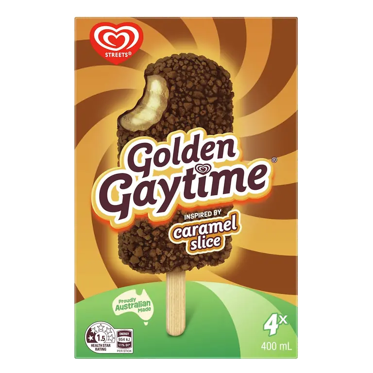 Golden Gaytime Frozen Dessert Caramel Slice