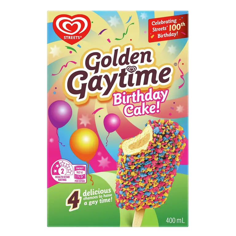 Golden Gaytime Ice Cream Birthday Cake