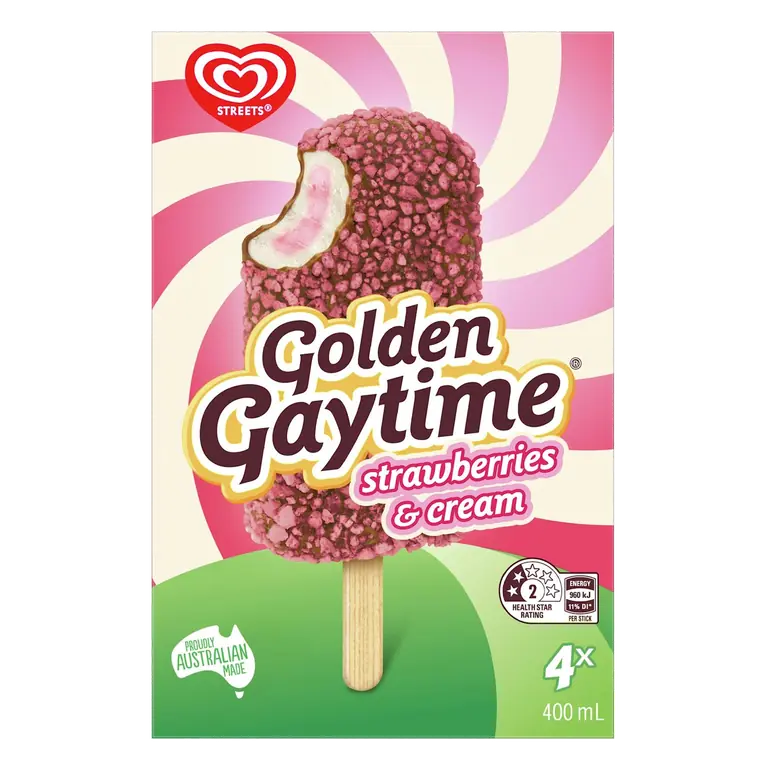 Golden Gaytime Strawberries & Cream