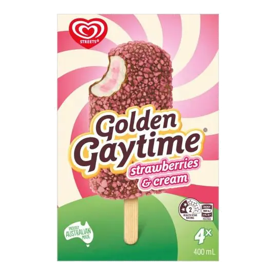 Golden Gaytime Strawberry Sticks 400ml