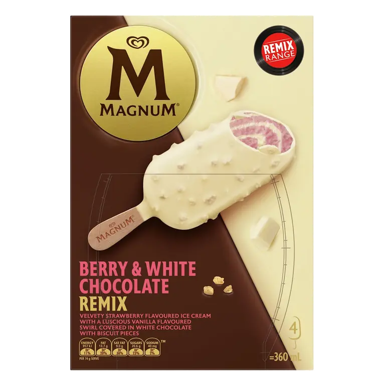 Magnum Ice Cream Berry White Remix
