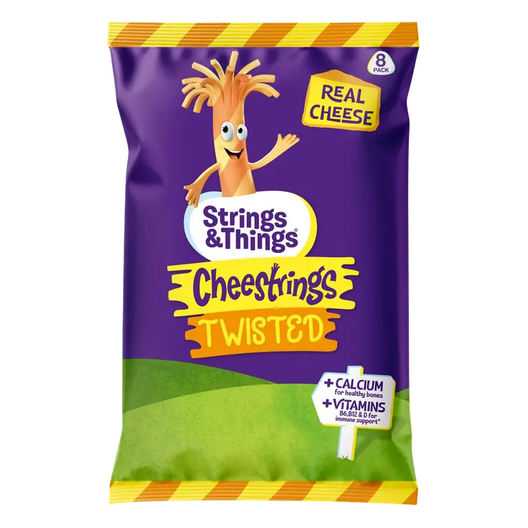 Twisted Cheestrings Cheese Snack x8 160g
