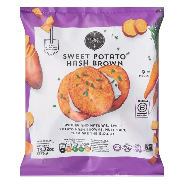 Vegan Sweet Potato Hash Brown - 9 ct Frozen