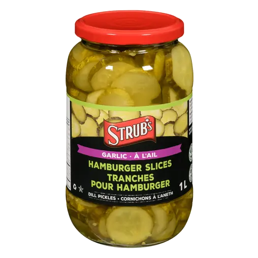 Dill Pickles Garlic Hamburger Slices 1 L