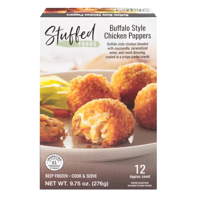 Stuffed Foods Poppers, Buffalo Style Chicken 12Ct