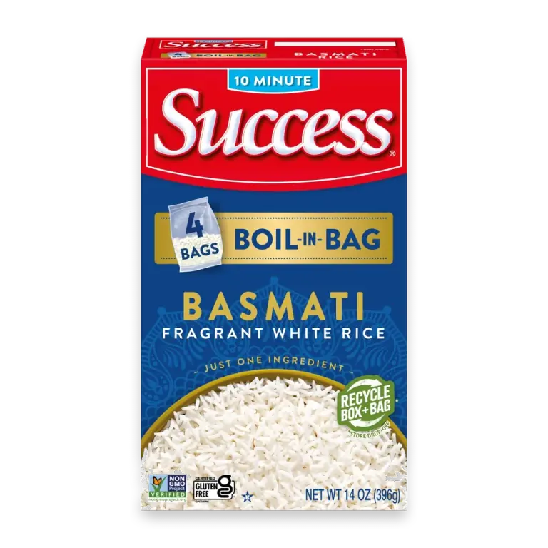 Boil-in-Bag Indian Basmati Rice, Gluten-Free, Non-GMO, 4 Bags